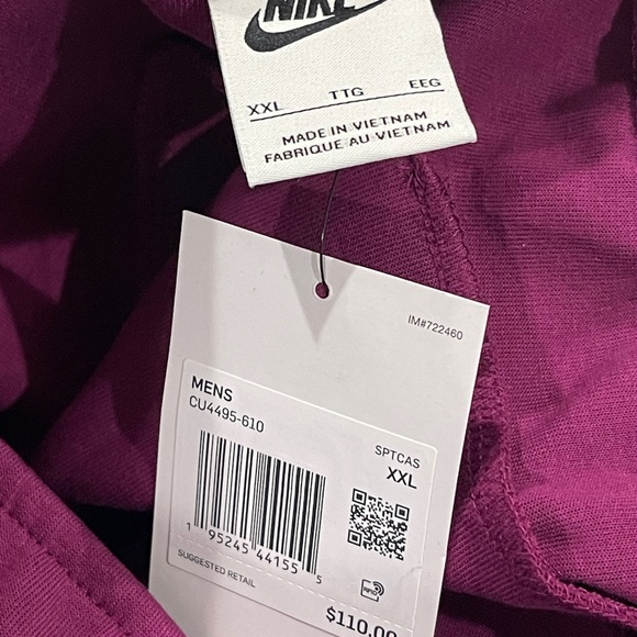 Nike Tech Fleece Pants Joggers Slim Fit Sangria Blue CU4495-610 Men’s Size XXL - Picture 12 of 12